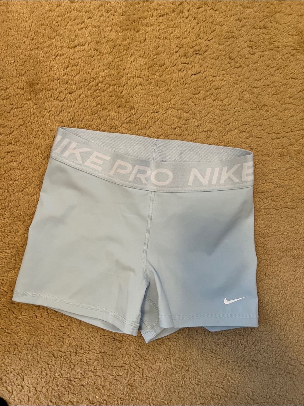 Nike Women's Light Blue Pro Performance Shorts